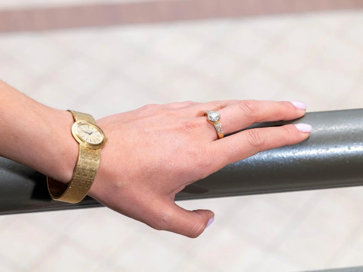 Bague Solitaire Or jaune Diamant - Image 2