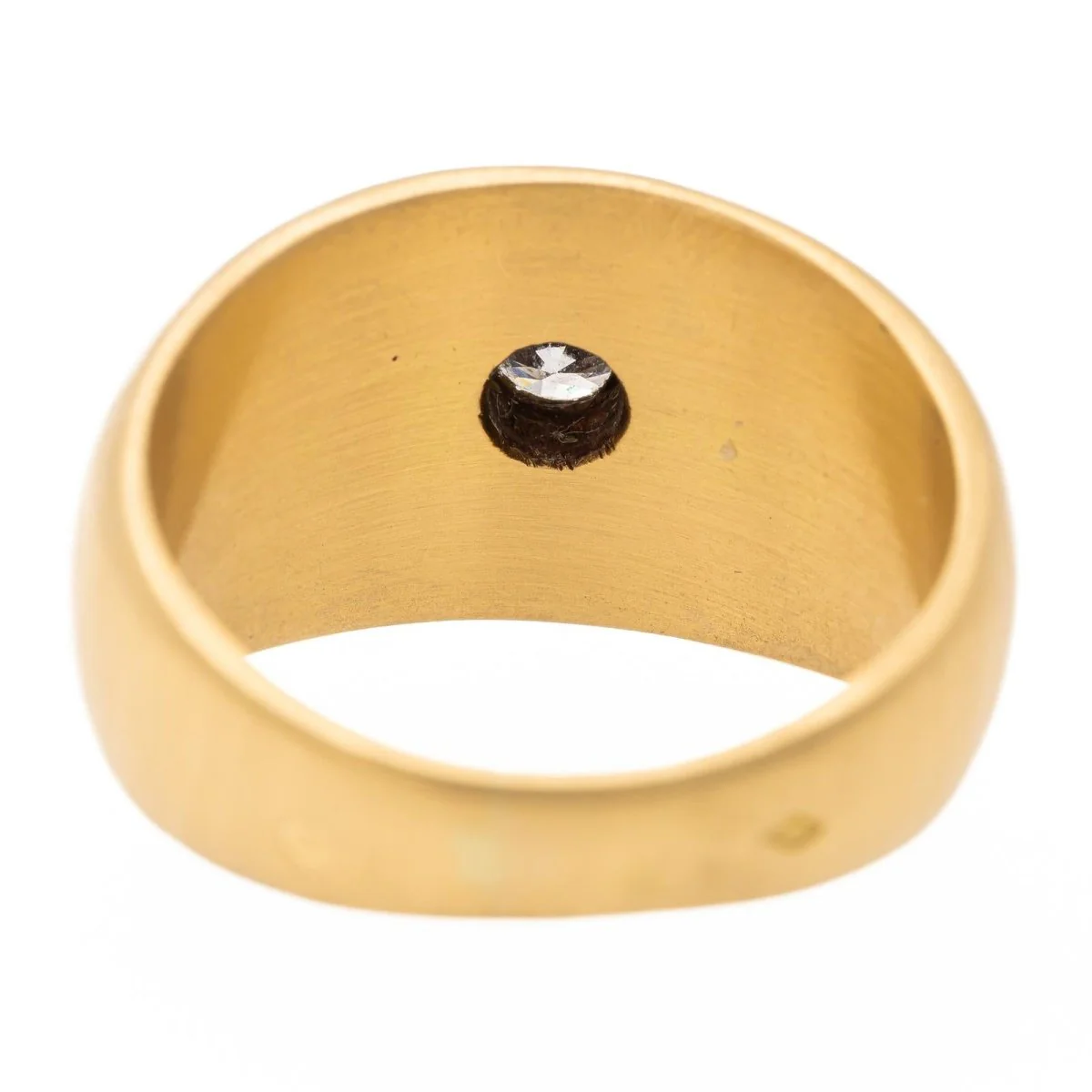 Bague Solitaire en or jaune et diamant - Image 5