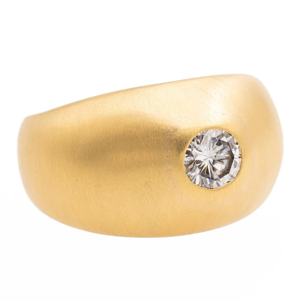 Bague Solitaire en or jaune et diamant - Image 7