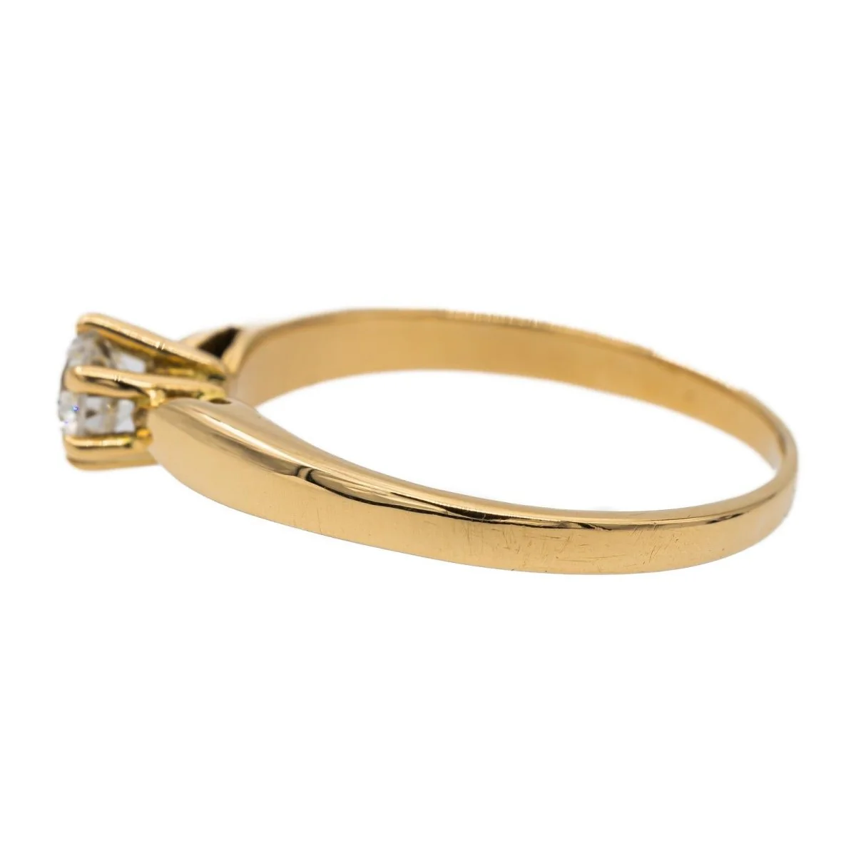 Bague Solitaire Or jaune Diamant - Image 4