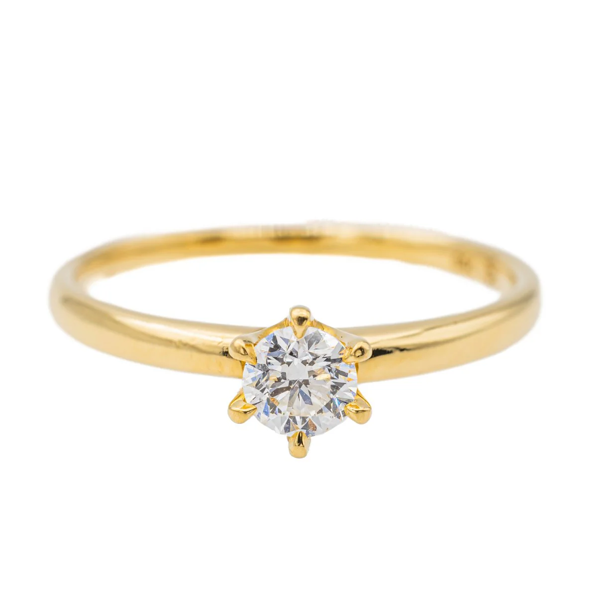 Bague Solitaire Or jaune Diamant