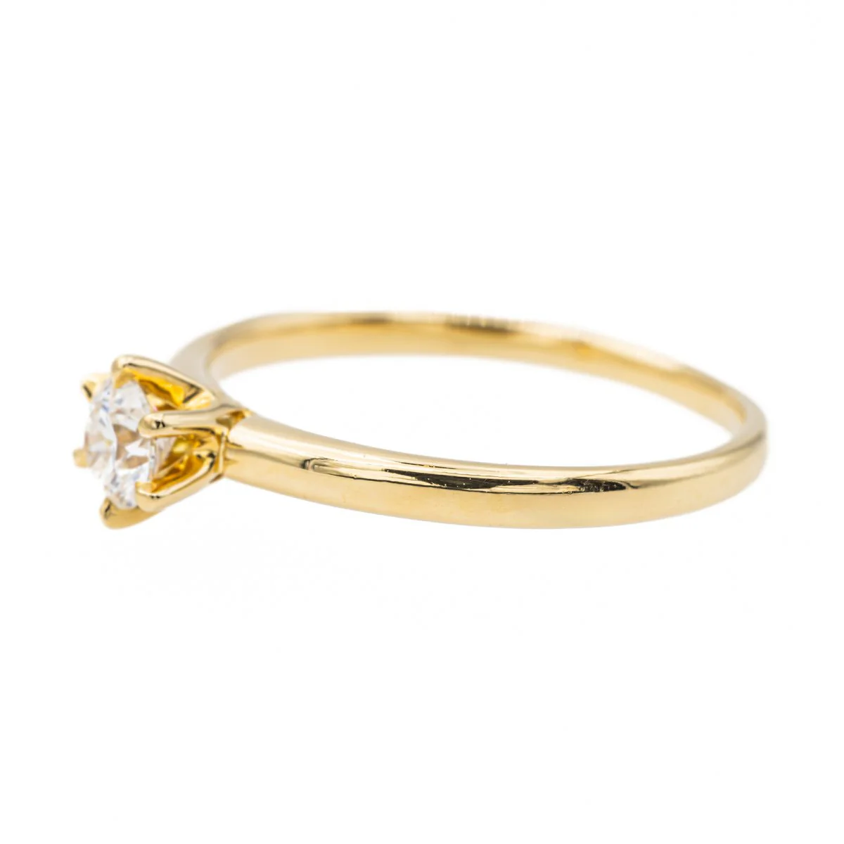 Bague Solitaire Or jaune Diamant - Image 4