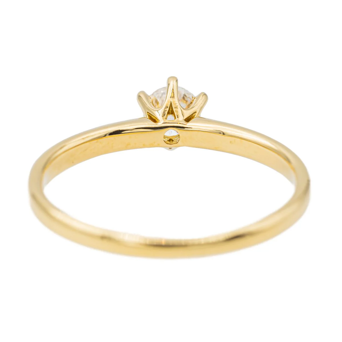 Bague Solitaire Or jaune Diamant - Image 5
