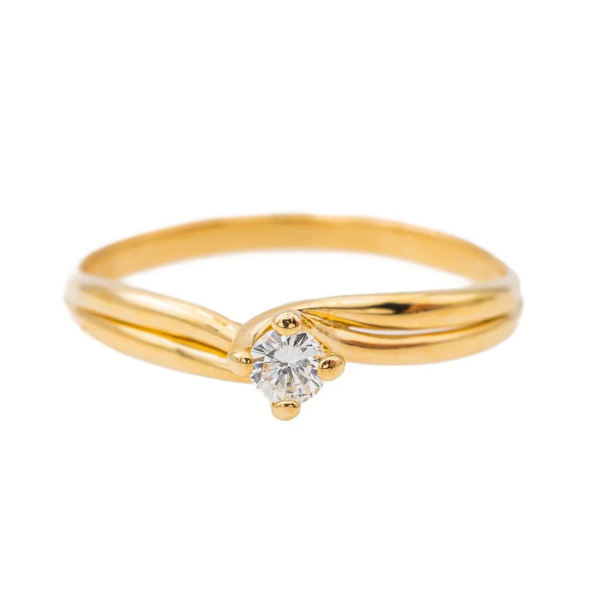 Bague Solitaire Or jaune Diamant