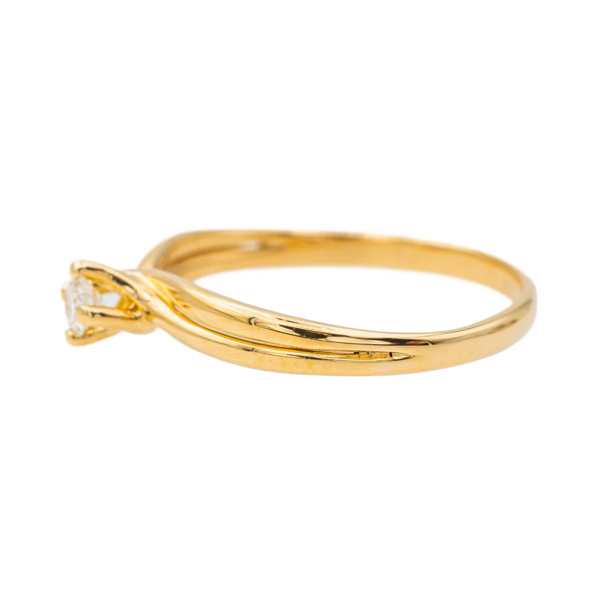 Bague Solitaire Or jaune Diamant - Image 4