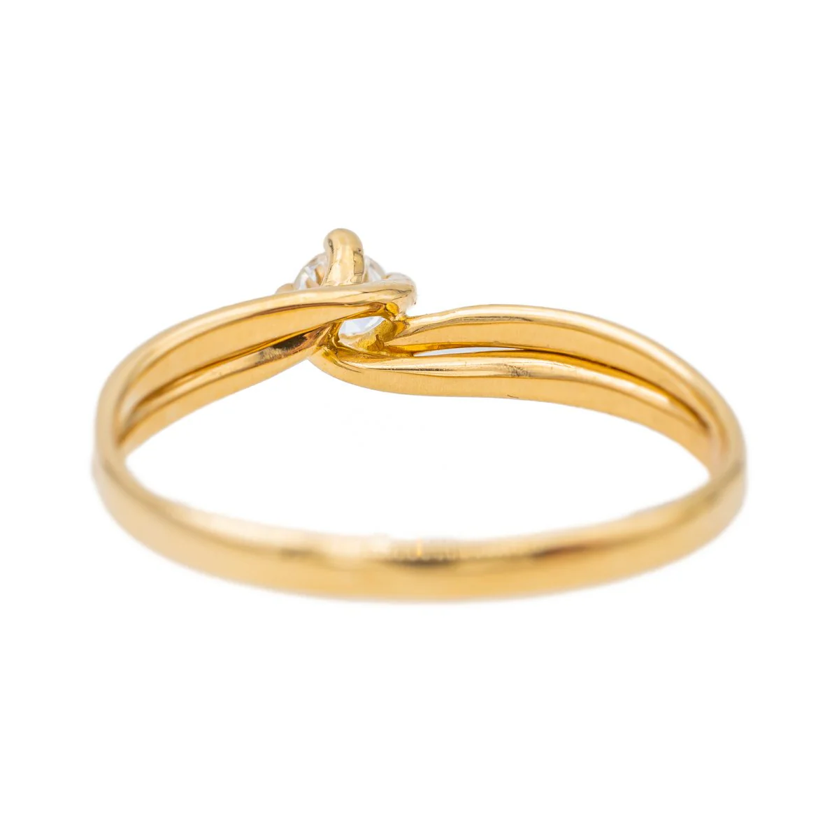 Bague Solitaire Or jaune Diamant - Image 5