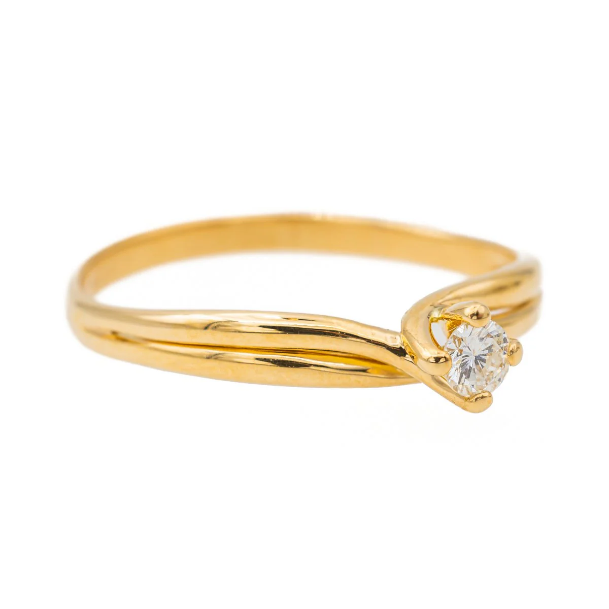Bague Solitaire Or jaune Diamant - Image 7