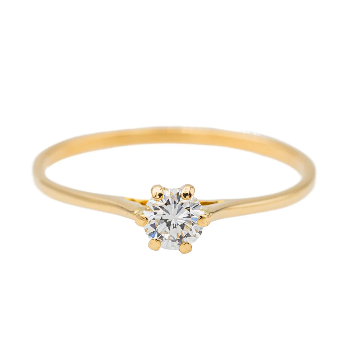 Bague Solitaire Or jaune Diamant