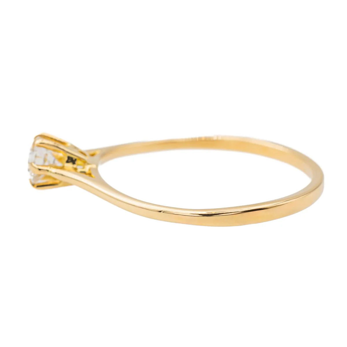 Bague Solitaire Or jaune Diamant - Image 4