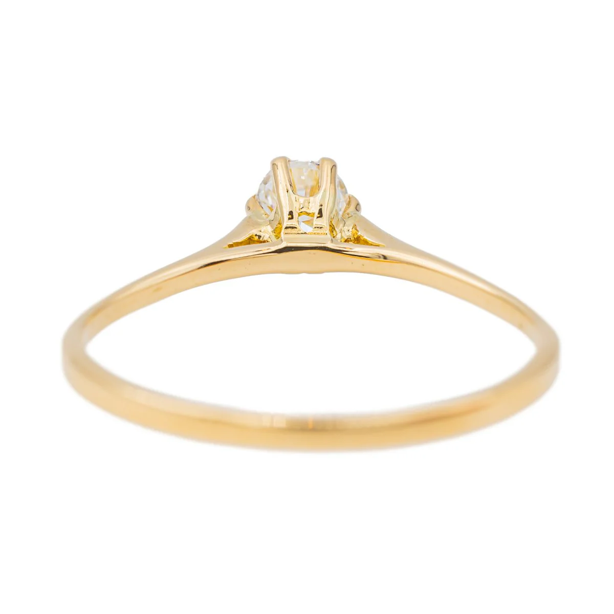 Bague Solitaire Or jaune Diamant - Image 5