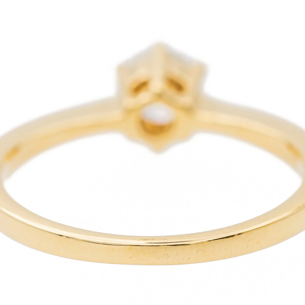 Bague Solitaire en or jaune et diamant - Image 7