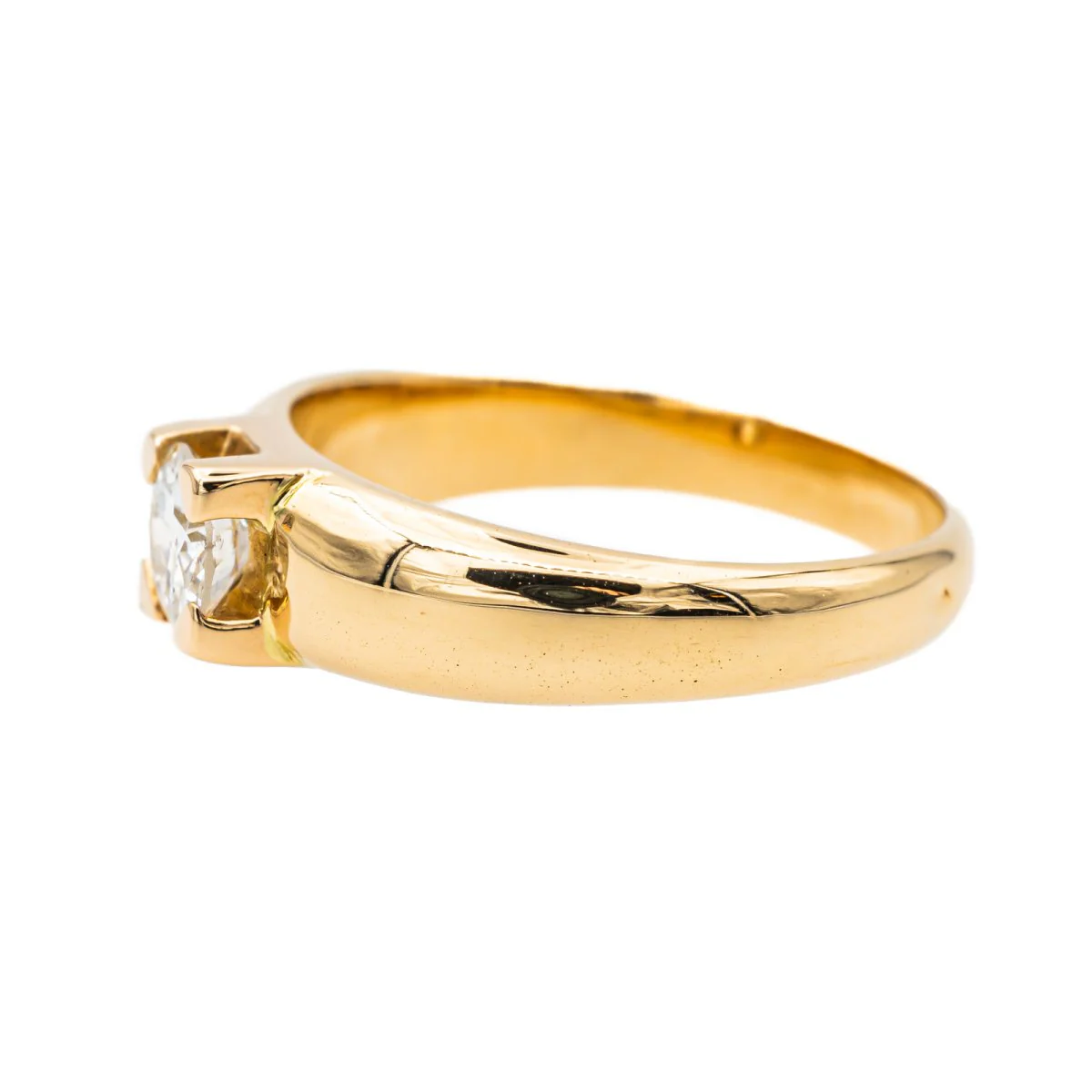 Bague Solitaire Or jaune Diamant - Image 4