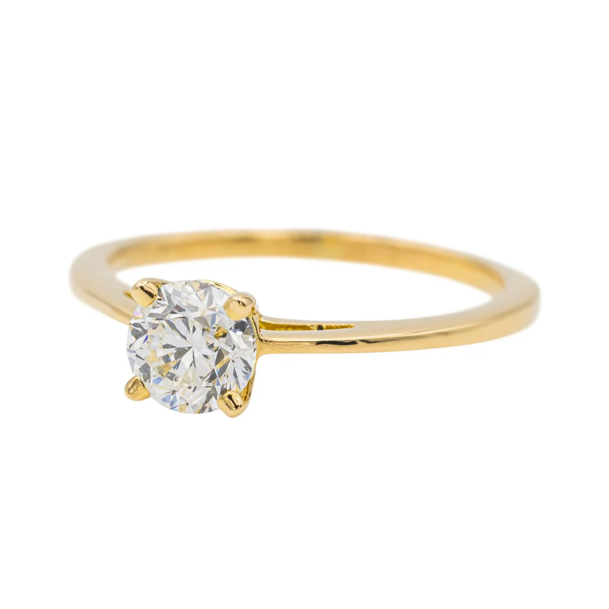 Bague Solitaire Or jaune Diamant - Image 3