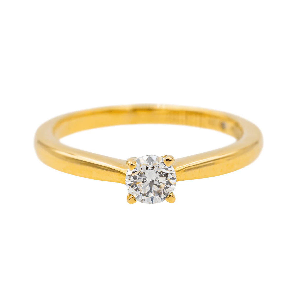 Bague Solitaire en or jaune et diamant