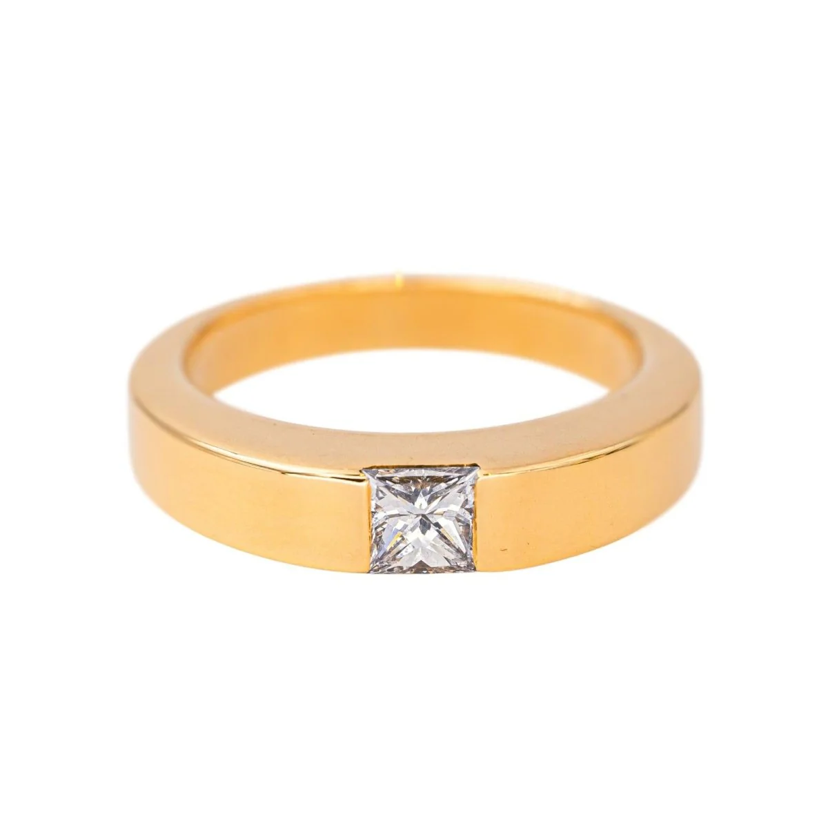 Bague Solitaire en or jaune et diamant