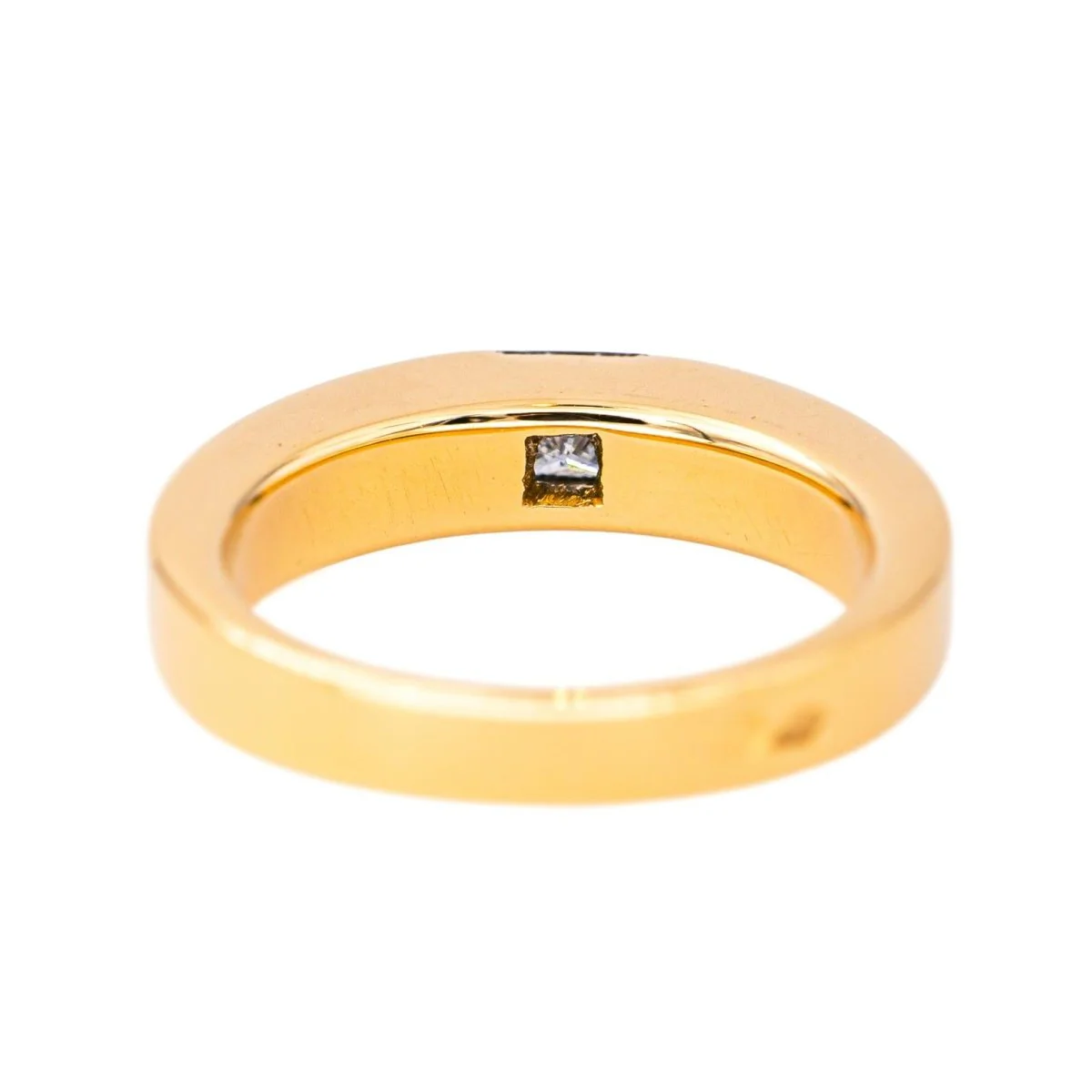 Bague Solitaire en or jaune et diamant - Image 5