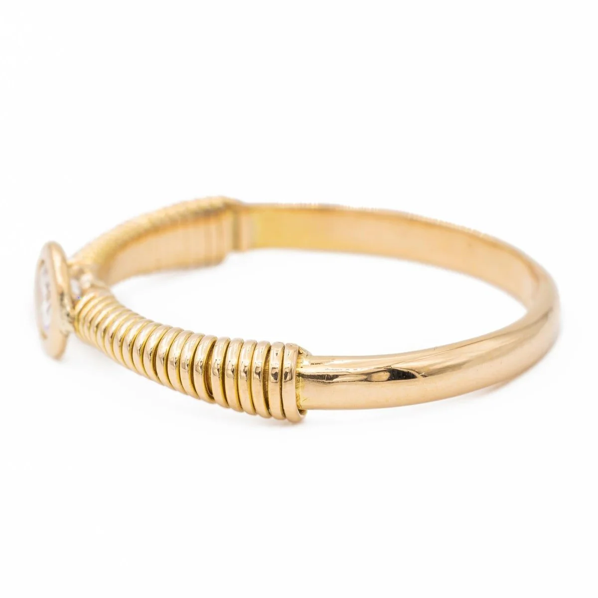 Bague Solitaire Or jaune  Diamant - Image 4
