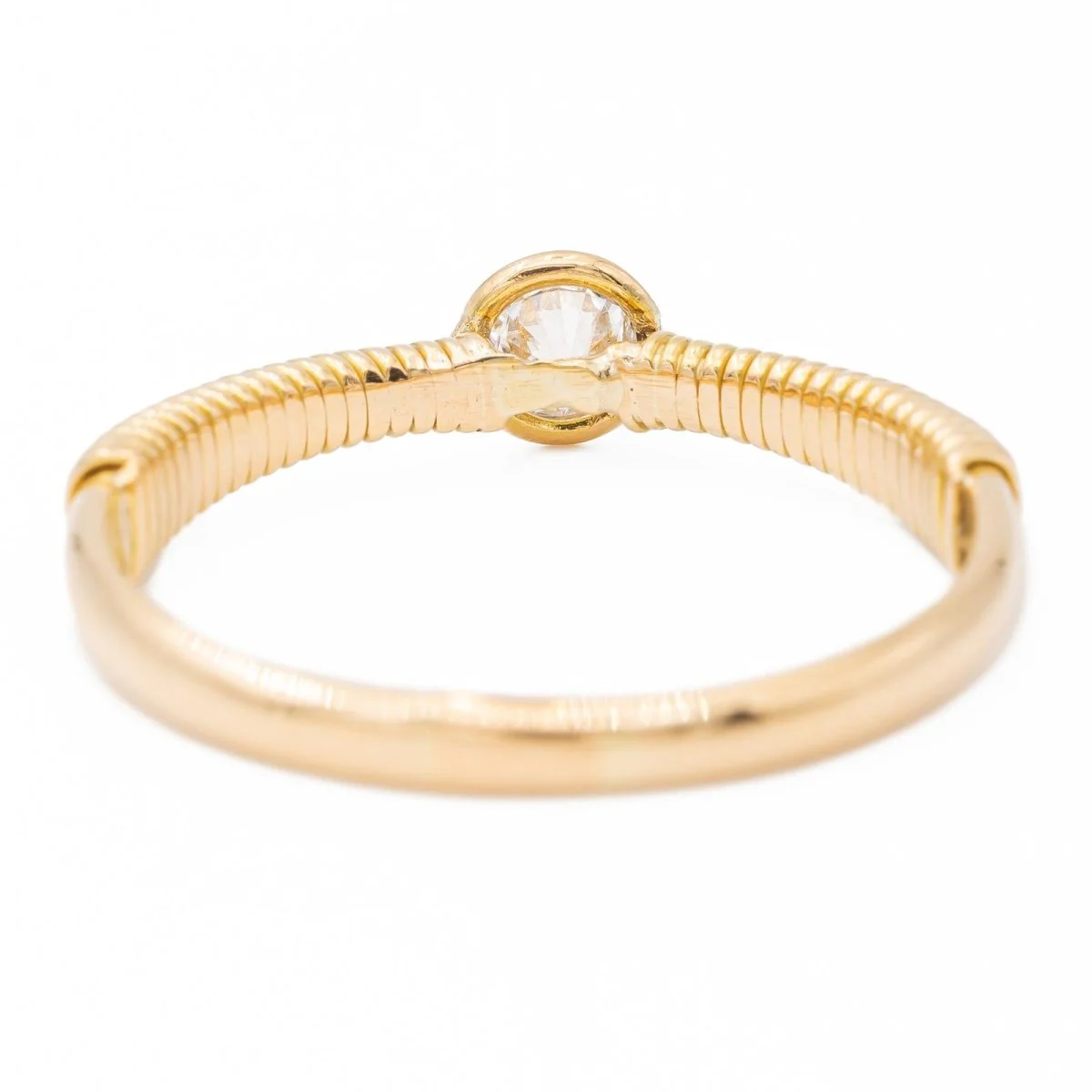Bague Solitaire Or jaune  Diamant - Image 5