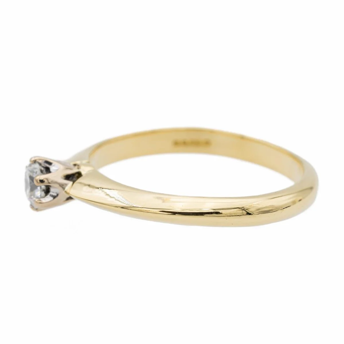 Bague Solitaire Or jaune Diamant - Image 4