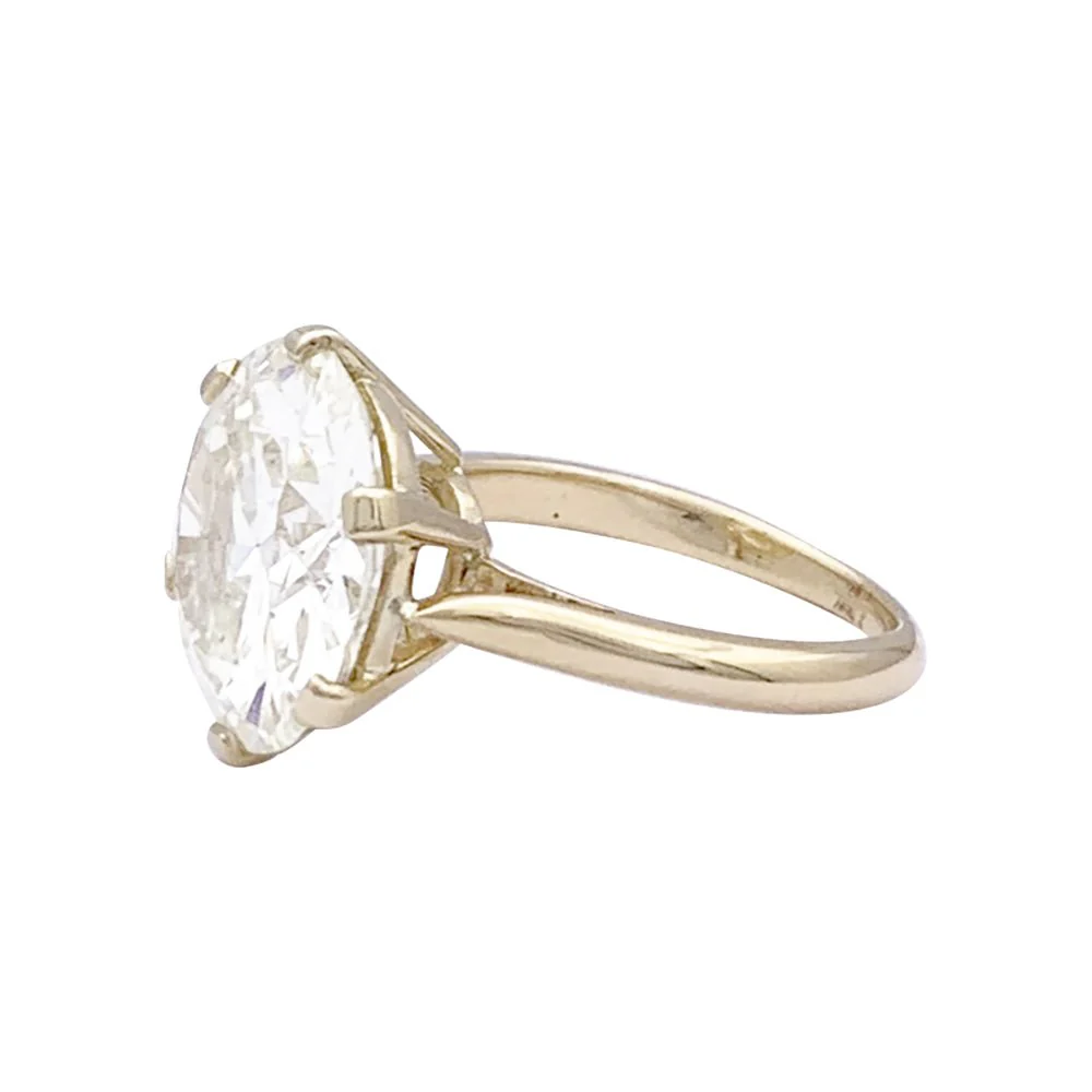 Bague Solitaire en or jaune et diamant 7,59 carats - Image 5