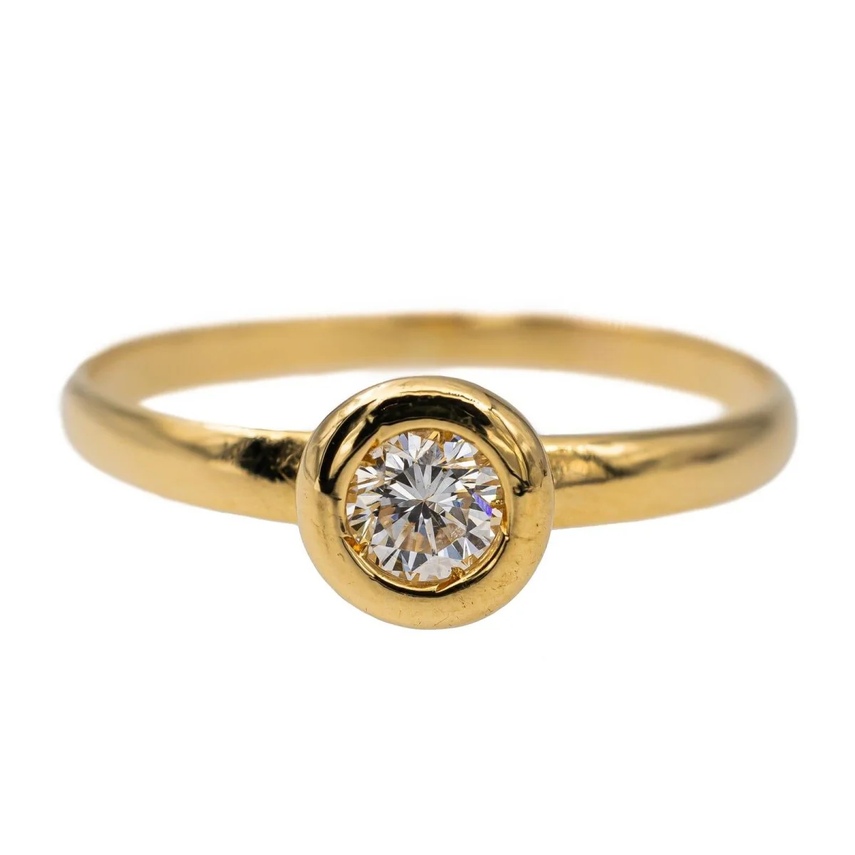 Bague Solitaire Or jaune Diamant