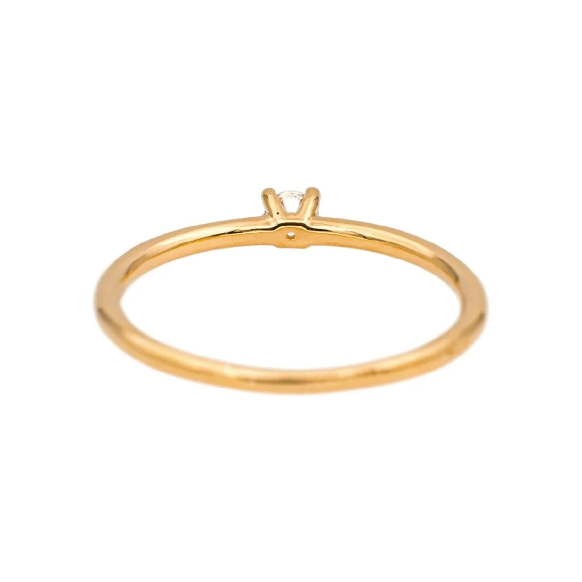 Bague Solitaire Or jaune Diamant - Image 12