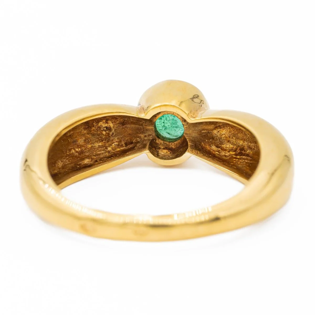 Bague Solitaire Or jaune  Emeraude - Image 4