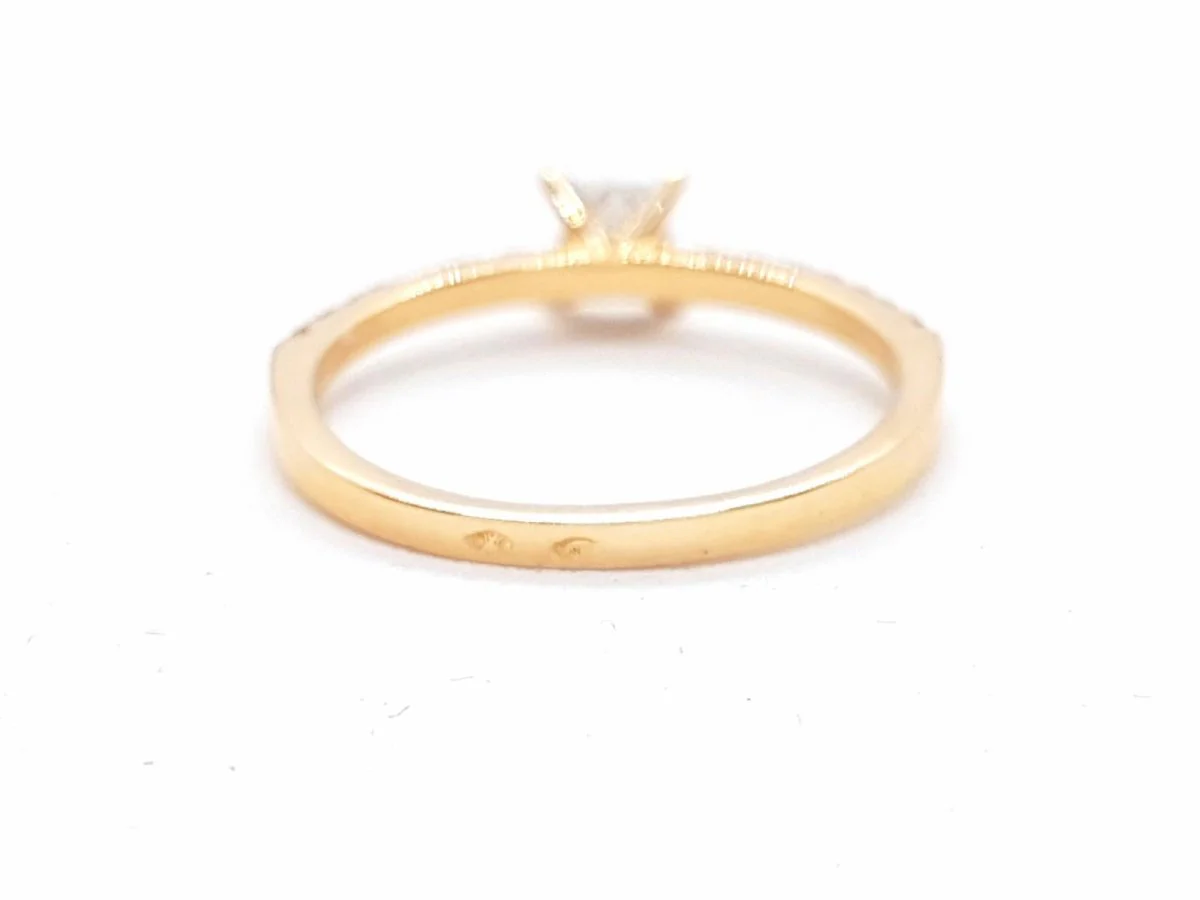 Bague Solitaire Or rose Diamant - Image 14