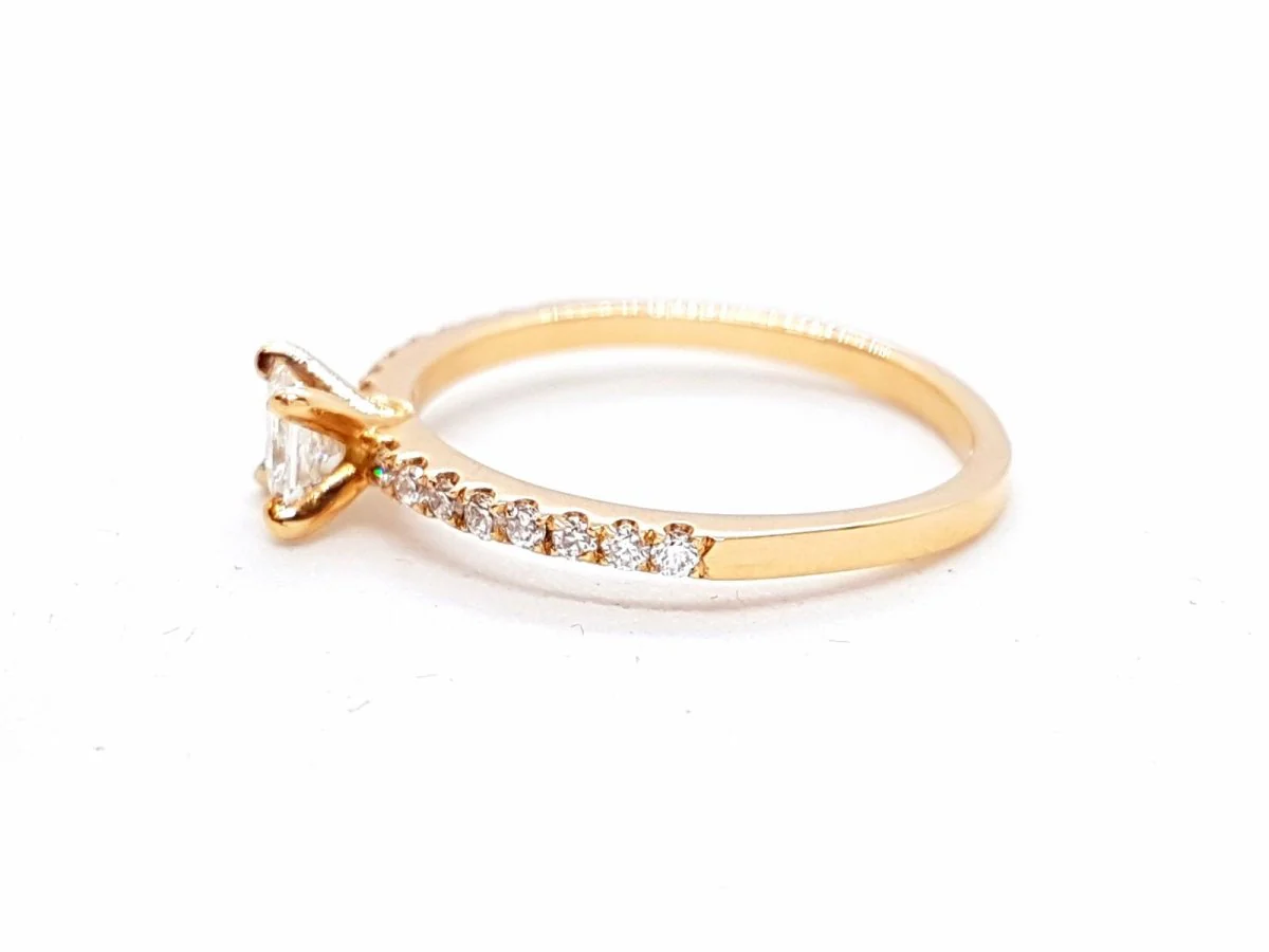 Bague Solitaire Or rose Diamant - Image 19