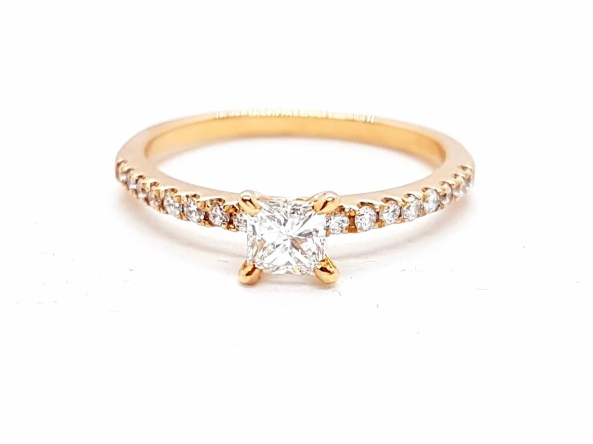 Bague Solitaire Or rose Diamant - Image 26