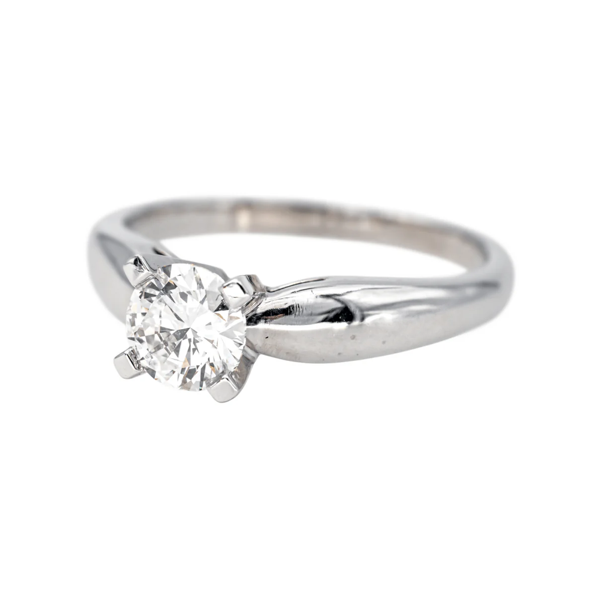 Bague Solitaire en platine et diamant - Image 3