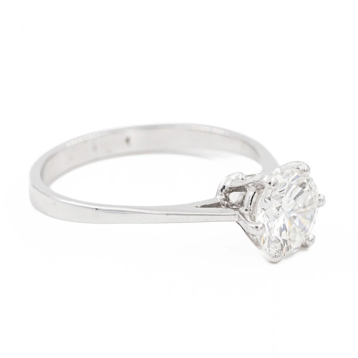 Bague Solitaire en platine et diamant - Image 3