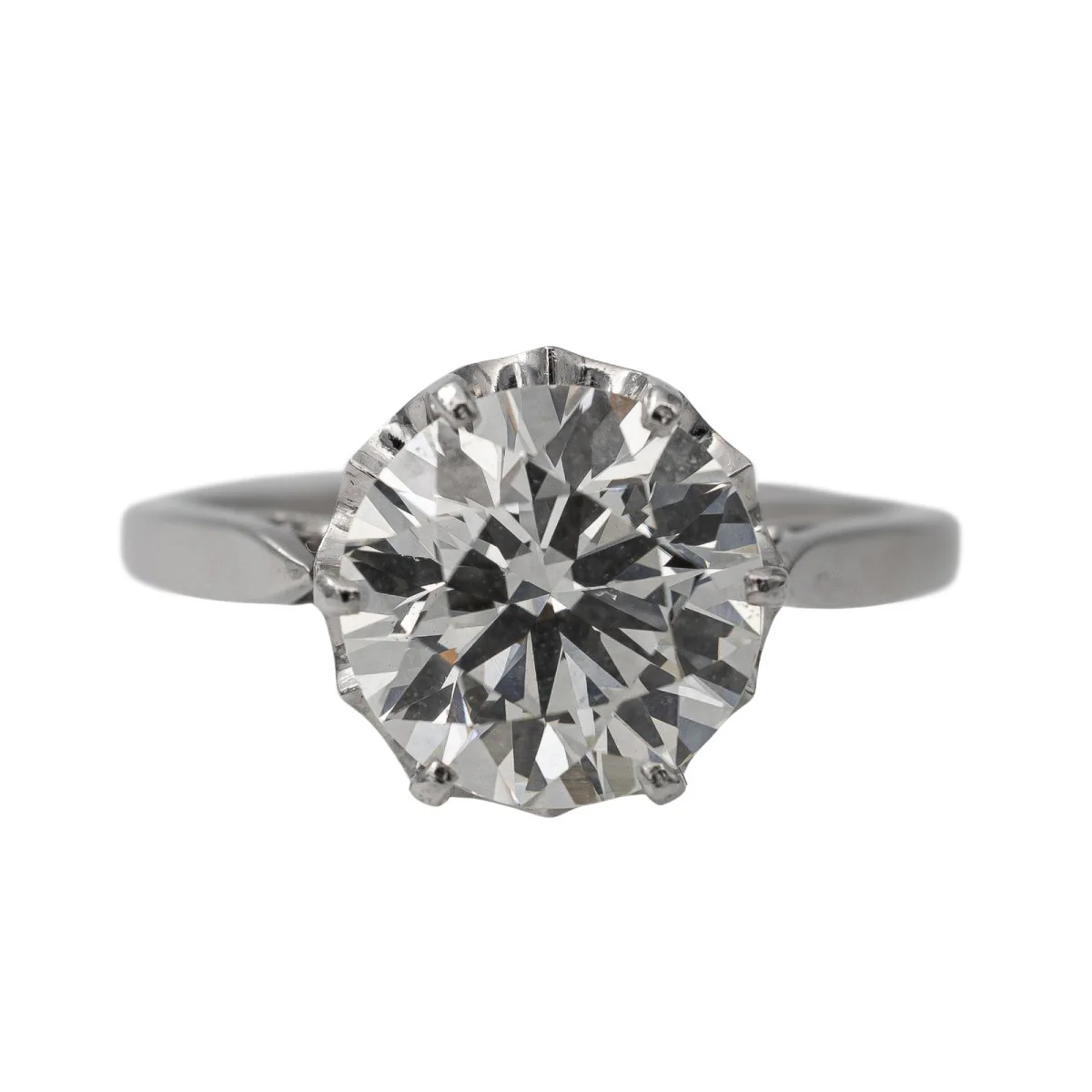Bague Solitaire platine et diamant