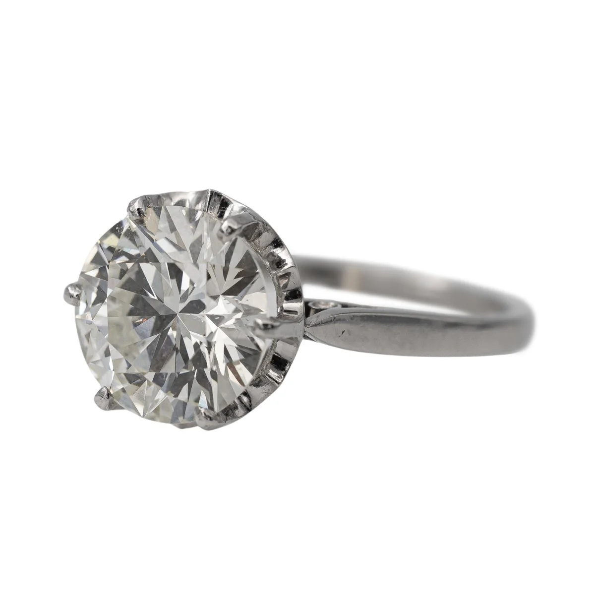 Bague Solitaire platine et diamant - Image 3