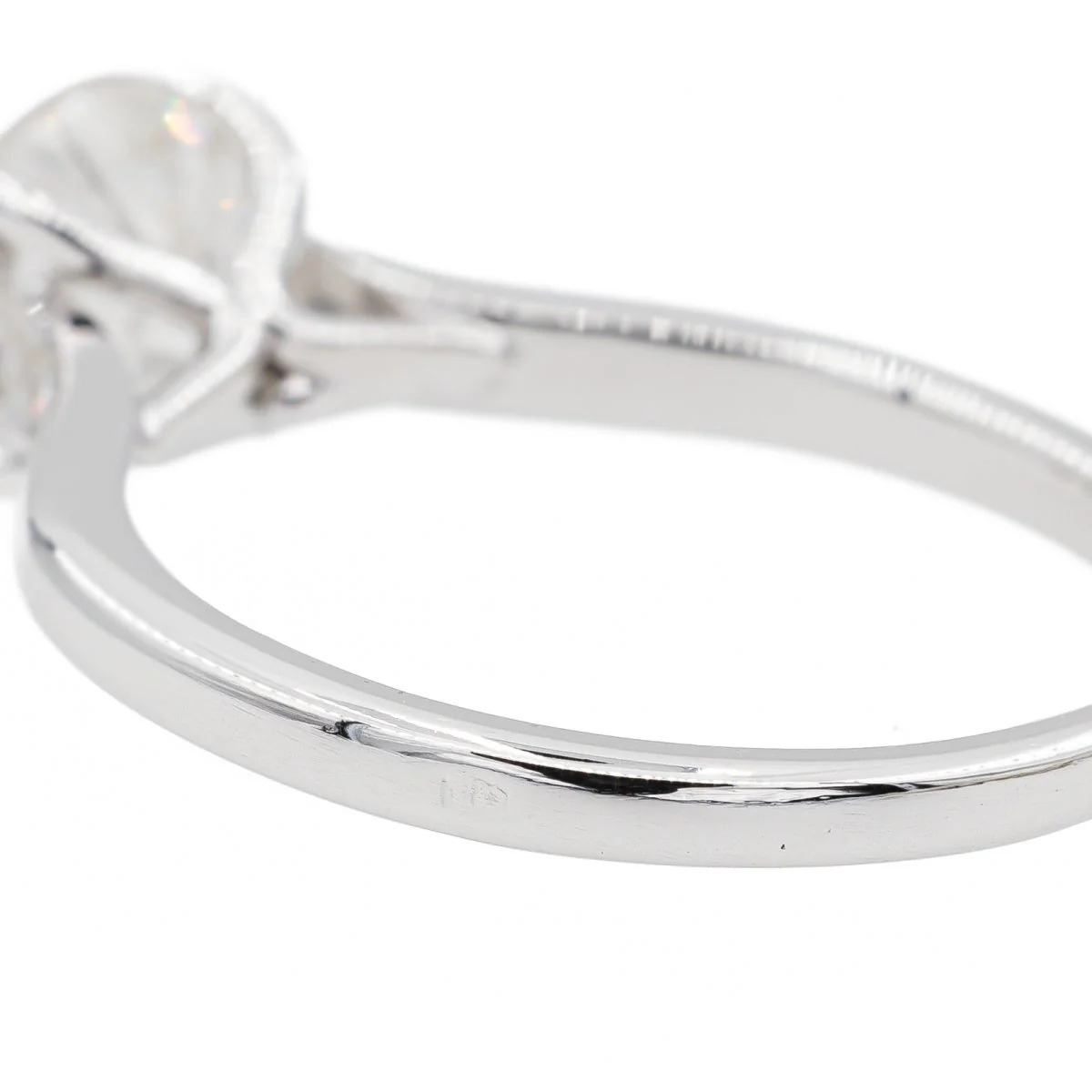 Bague Solitaire en platine et diamant - Image 7