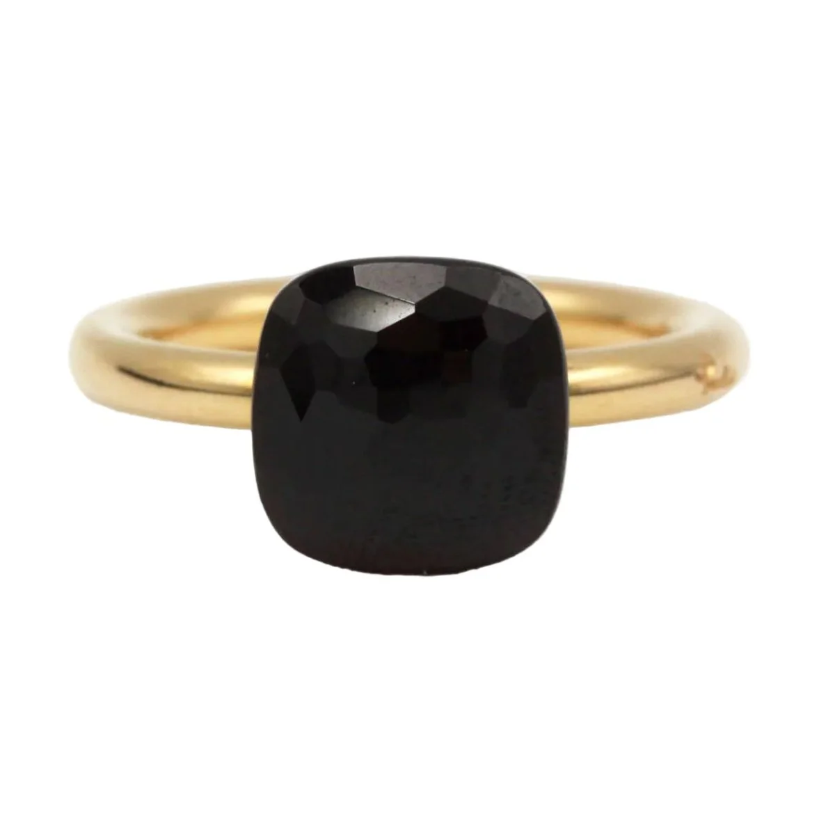 Bague Solitaire POMELLATO "Nudo Classic" en or jaune et grenat