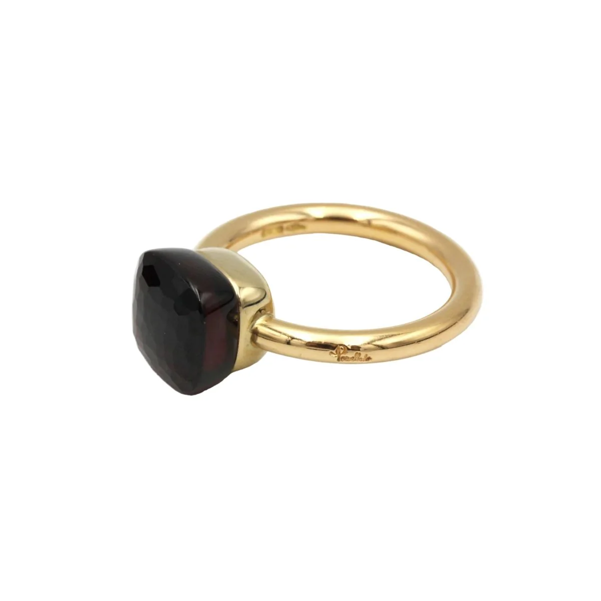 Bague Solitaire POMELLATO "Nudo Classic" en or jaune et grenat - Image 3