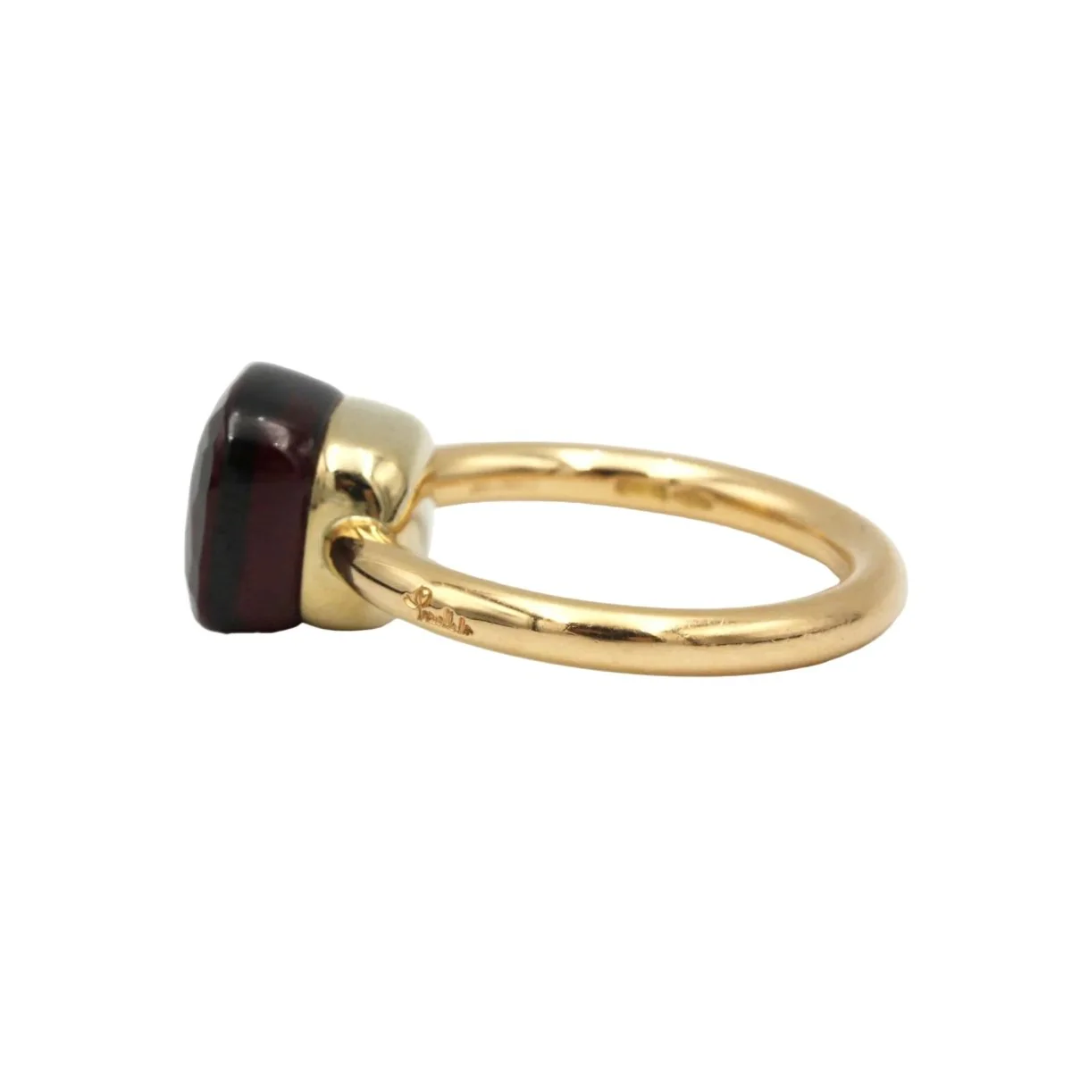 Bague Solitaire POMELLATO "Nudo Classic" en or jaune et grenat - Image 4