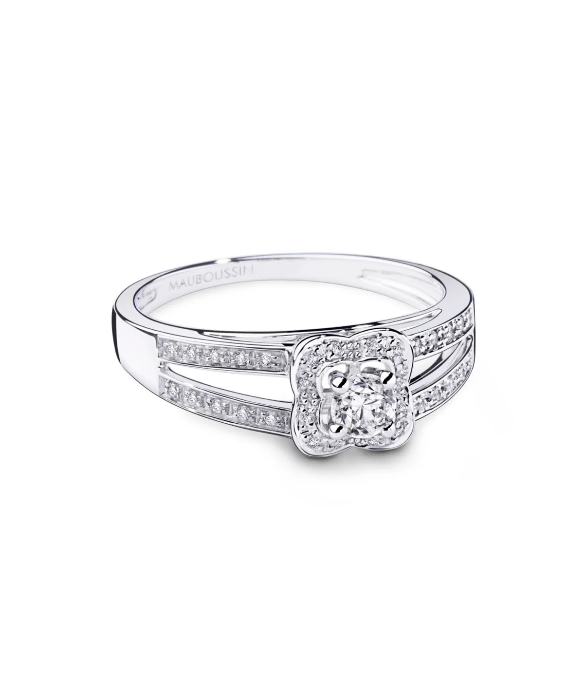 Bague Solitaire MAUBOUSSIN en or blanc et diamants - Image 2