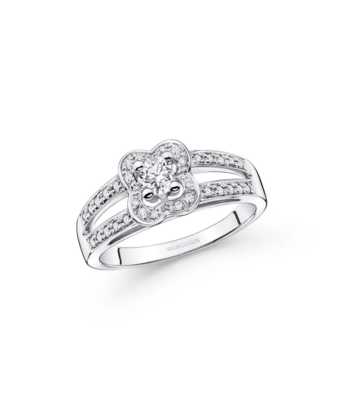 Bague Solitaire MAUBOUSSIN en or blanc et diamants - Image 3