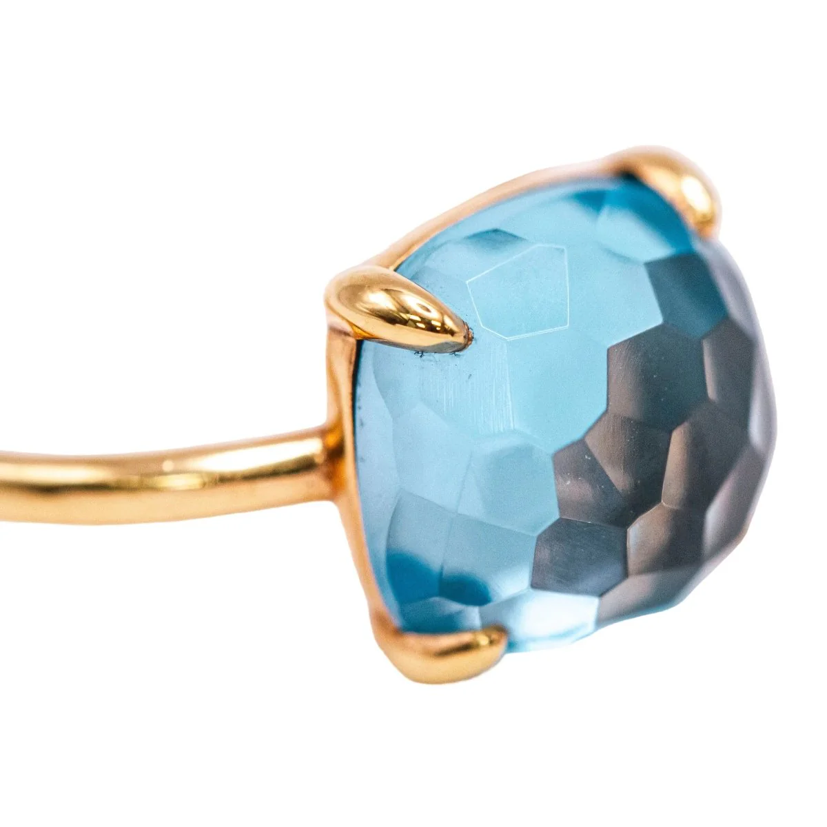 Bague Solitaire SWISS TOPAS en or jaune et topaze - Image 5