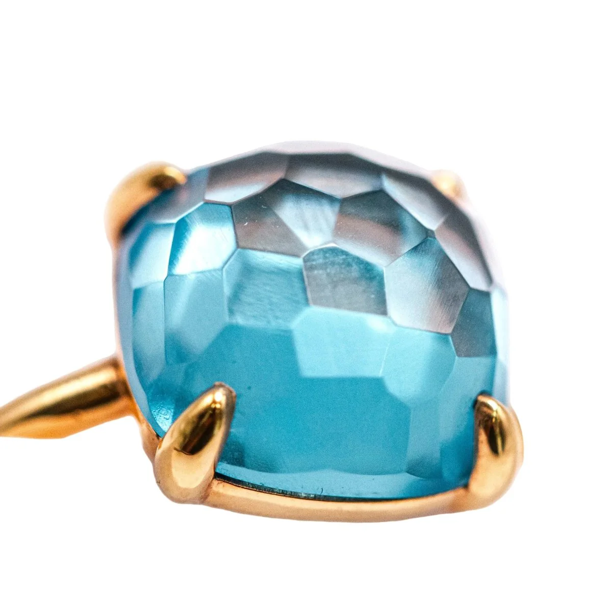 Bague Solitaire SWISS TOPAS en or jaune et topaze - Image 6