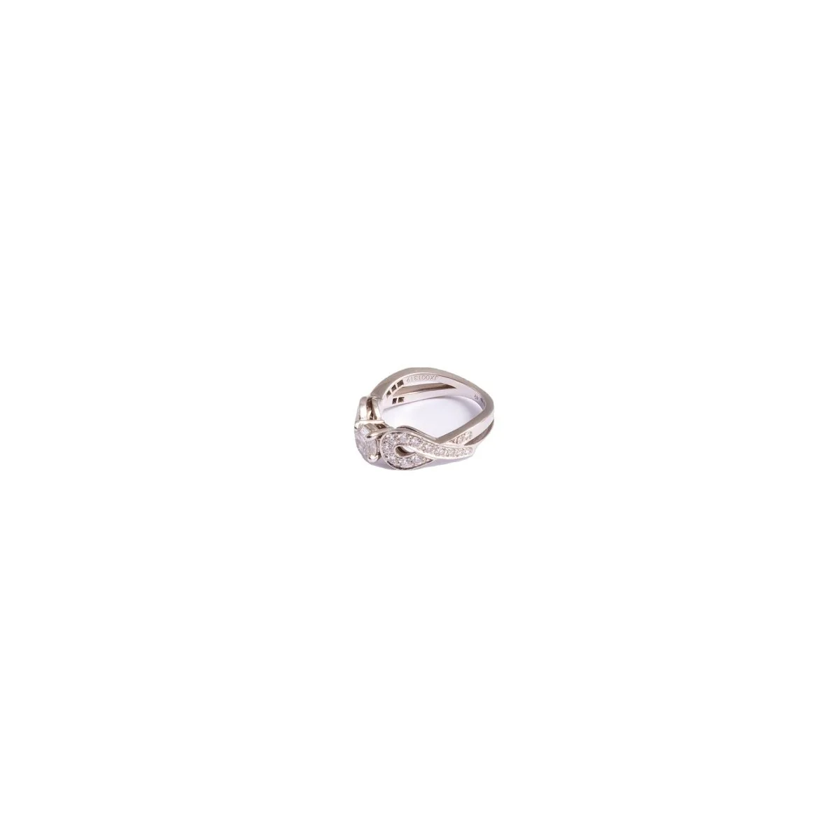 Bague Solitaire VAN CLEEF & ARPELS "Tête-A-Tête" en platine et diamants - Image 2