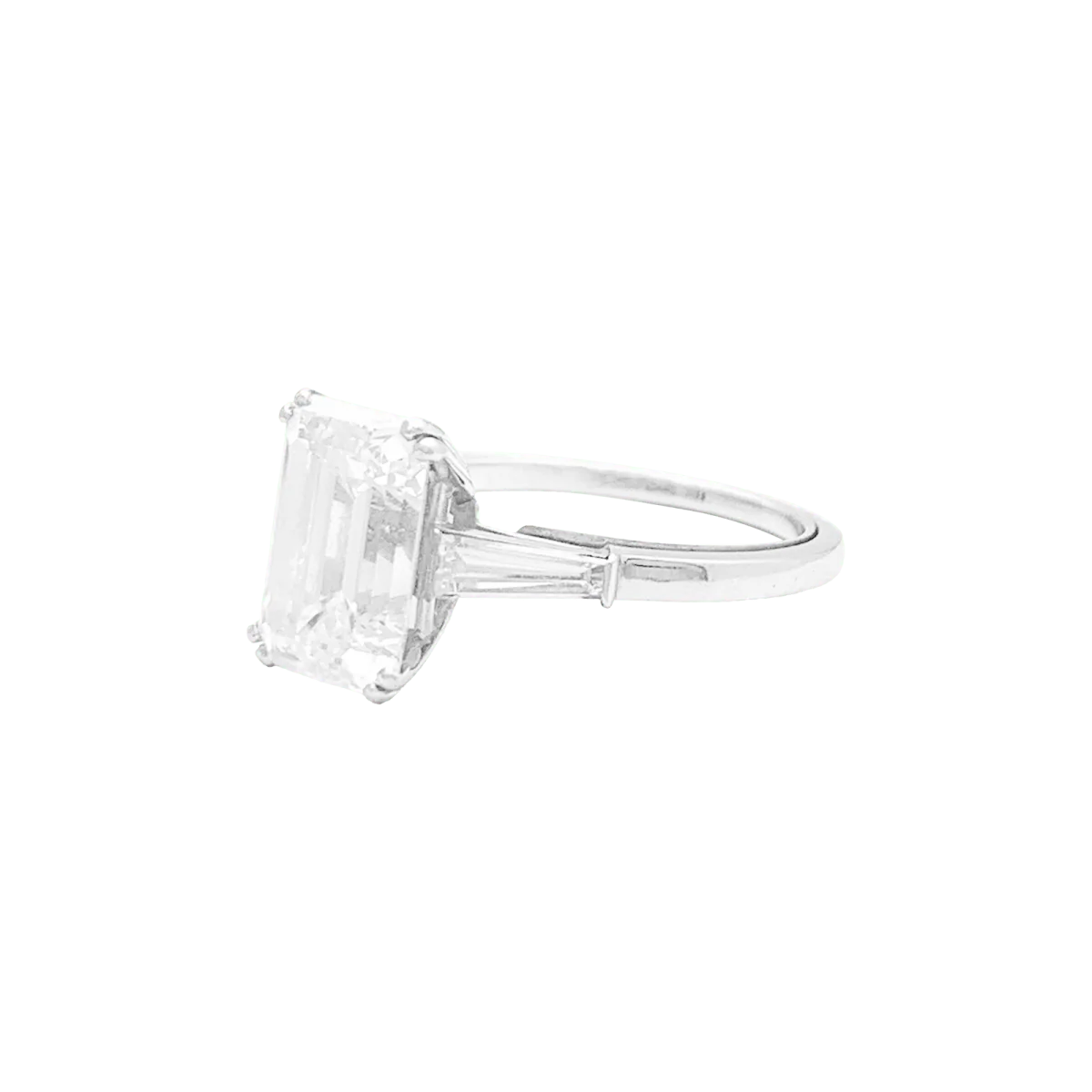 Bague Solitaire VAN CLEEF & ARPELS en or blanc, platine et diamants - Image 3