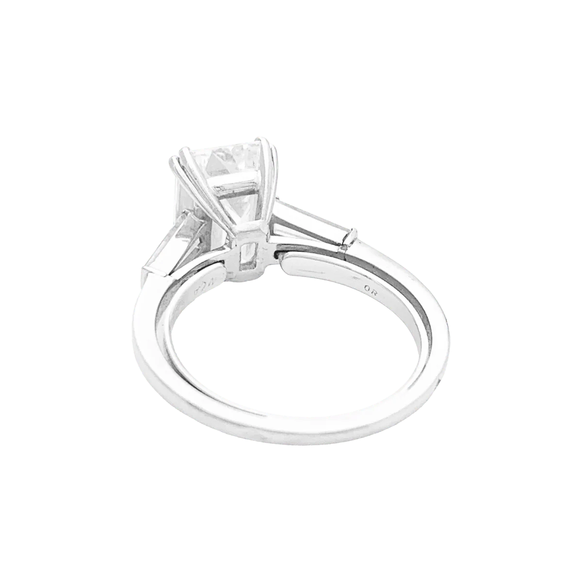 Bague Solitaire VAN CLEEF & ARPELS en or blanc, platine et diamants - Image 4