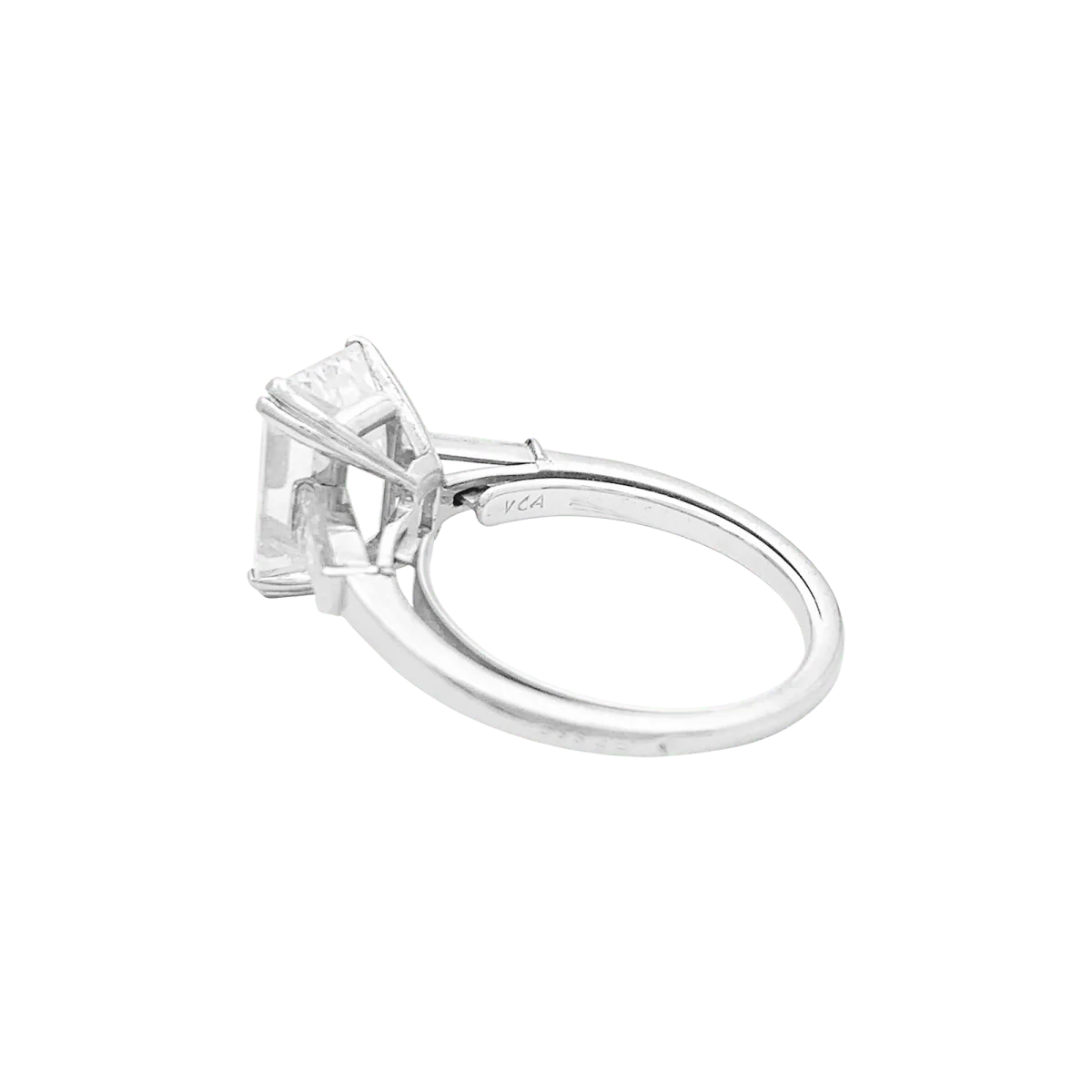 Bague Solitaire VAN CLEEF & ARPELS en or blanc, platine et diamants - Image 5