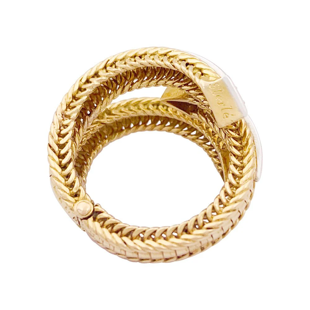 Bague Sterlé or jaune, platine, diamants. - Image 6