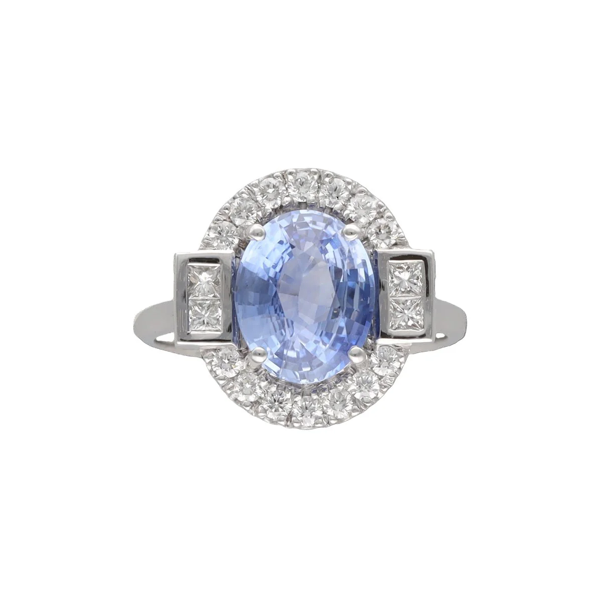 Bague Entourage en saphir et diamants