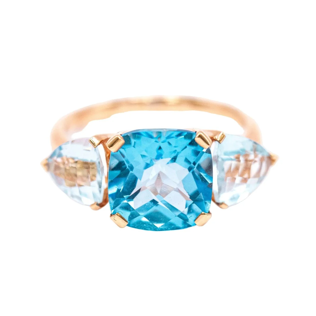 Bague Trilogie SWISS & SKY TOPAZ en or jaune et topazes