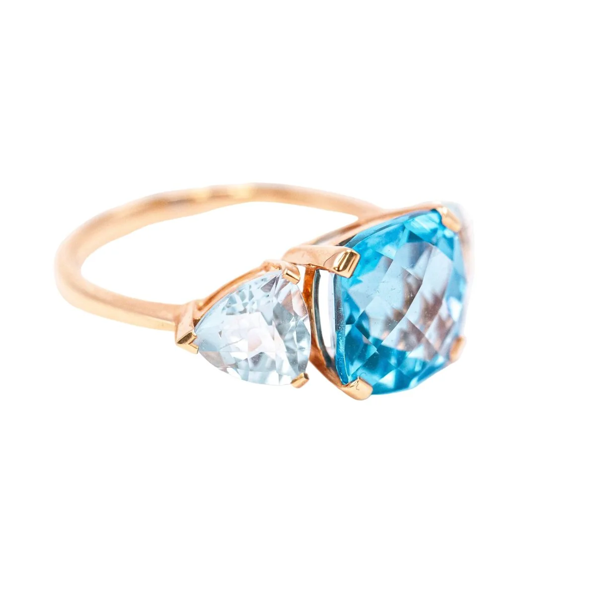 Bague Trilogie SWISS & SKY TOPAZ en or jaune et topazes - Image 4